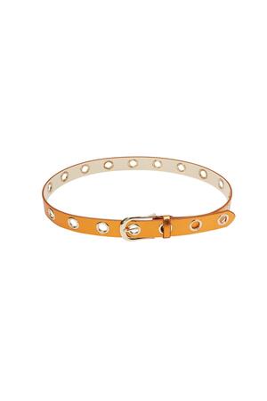 Cintura metallica con anelli dorati Orange PU 80 h5 